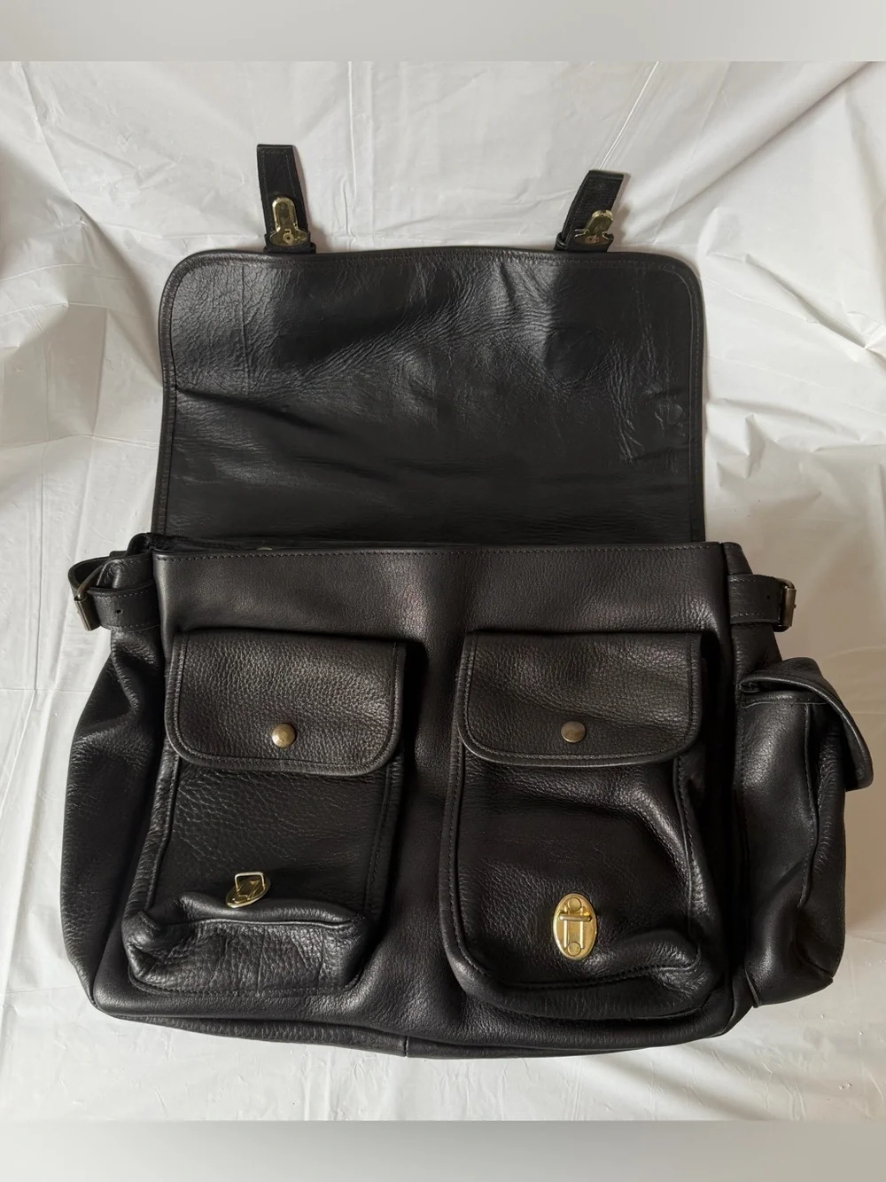 Vintage Village Tannery By Sevestet - Handcrafted Leather Bag (HEAVY) - Black